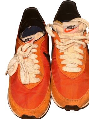 Nike UNISEX Orange Suede & Nylon Low-Top Sneakers